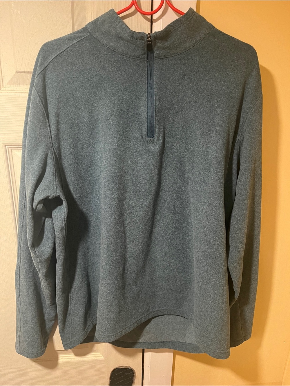 Mondetta Men's Zip-Up Pullover in Teal Slate